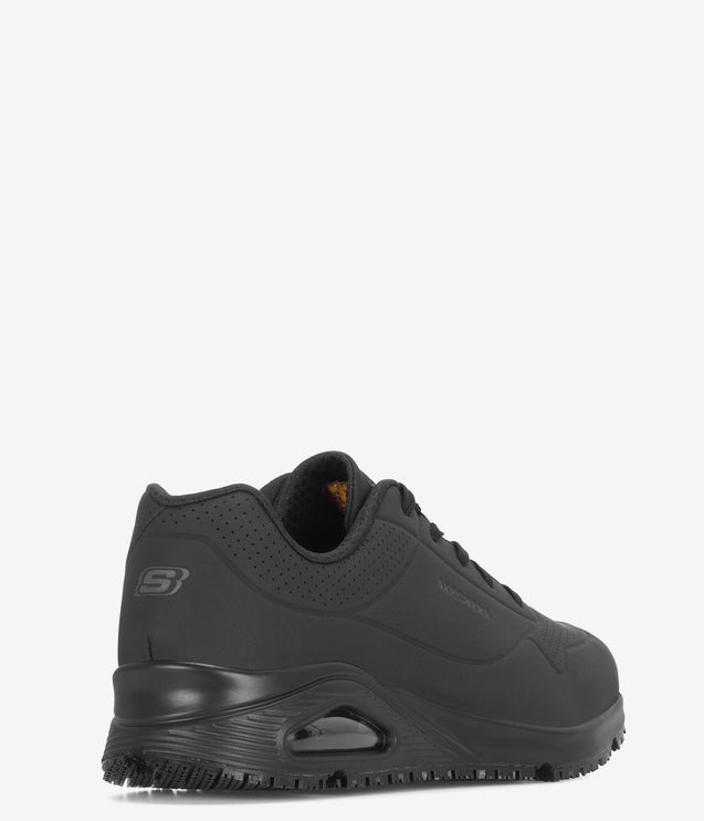 Skechers Work Relaxed Fit Uno Sutal Slip Resistant Shoe - Black