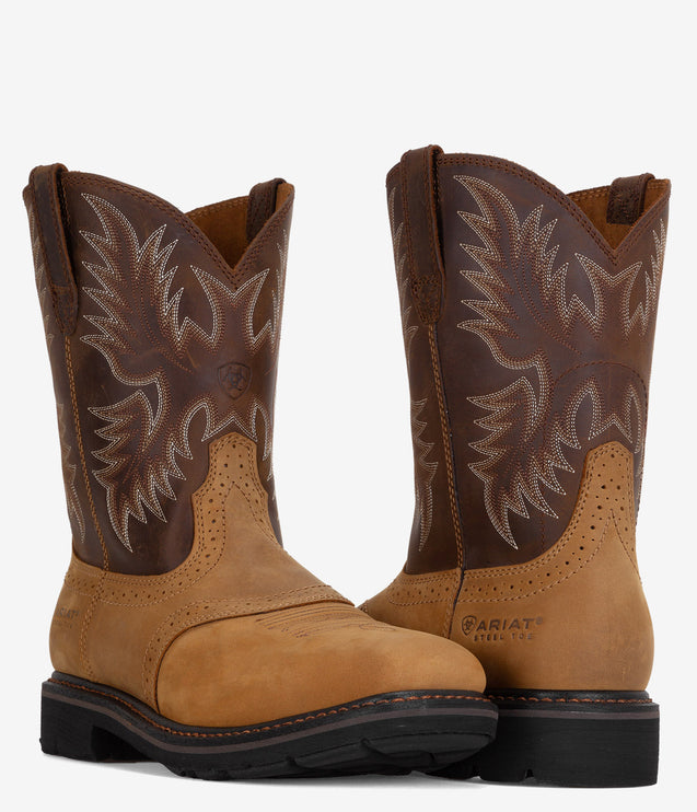 Ariat Sierra Wide Square Toe Steel Toe Work Boot - Tan/Brown