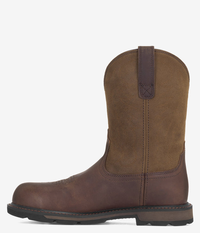 Ariat Groundbreaker Steel Safety Toe Pull-on Work Boot - Brown