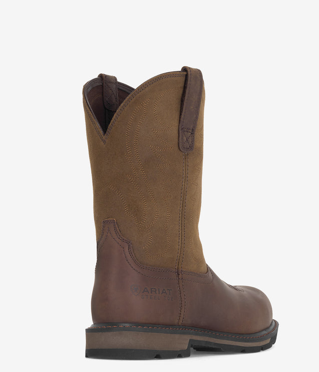 Ariat Groundbreaker Steel Safety Toe Pull-on Work Boot - Brown