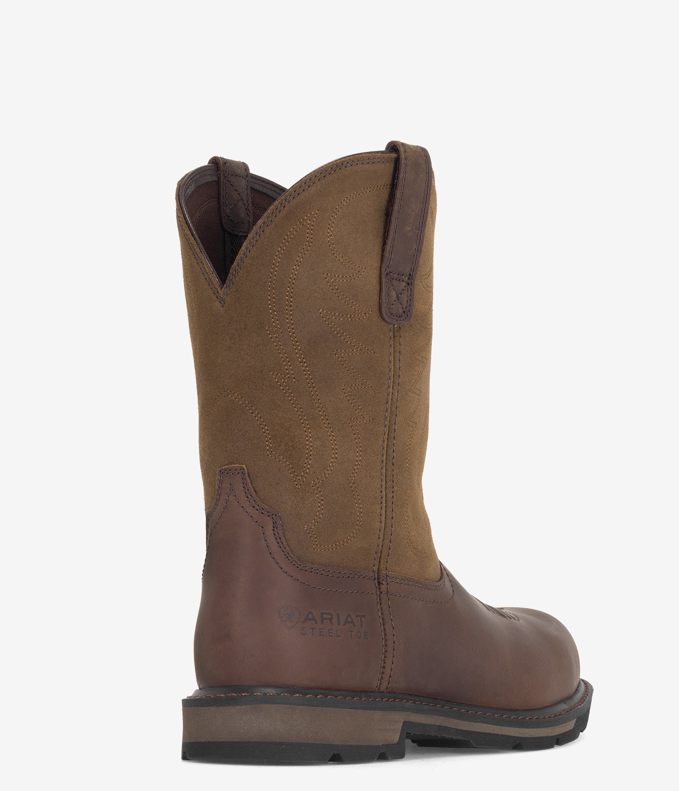 Ariat Groundbreaker Steel Safety Toe Pull-on Work Boot - Brown