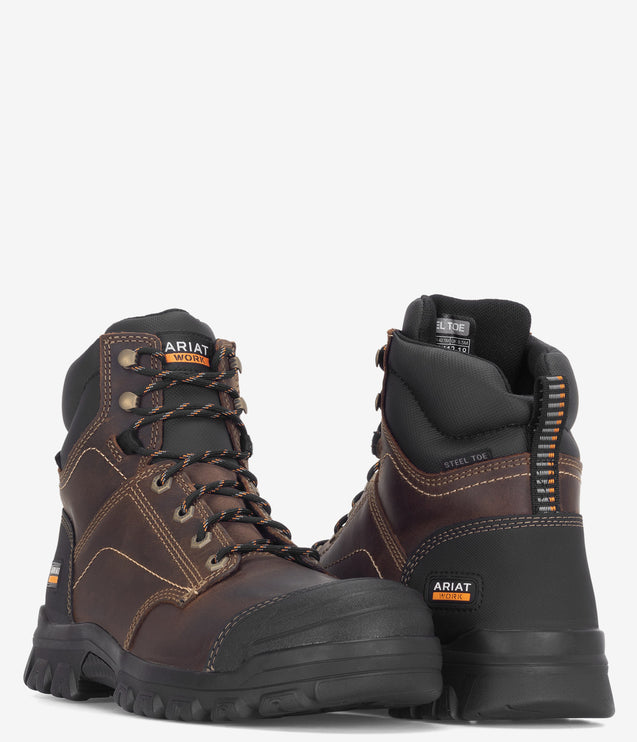Ariat Treadfast 6" Safety Toe Work Boot - Distressed Brown