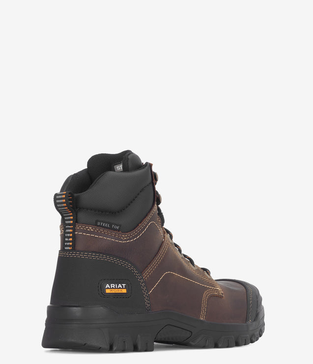 Ariat Treadfast 6" Safety Toe Work Boot - Distressed Brown