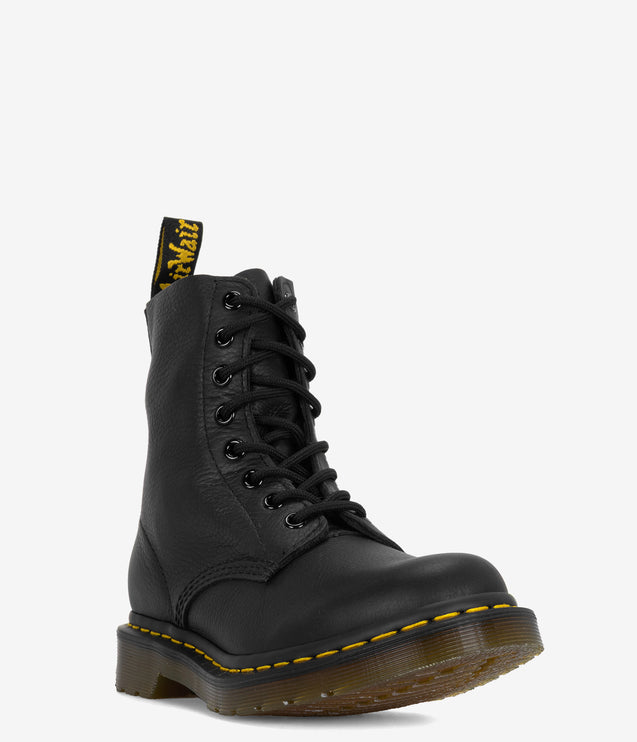 Dr. Martens 1460 Pascal Virginia Leather Lace Up Boots - Black