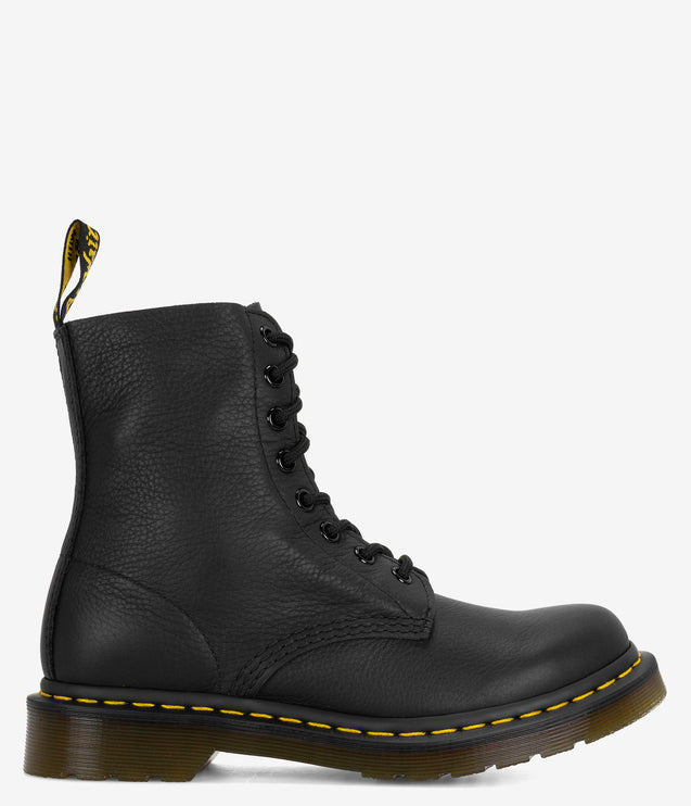 Dr. Martens 1460 Pascal Virginia Leather Lace Up Boots - Black