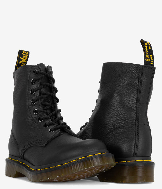 Dr. Martens 1460 Pascal Virginia Leather Lace Up Boots - Black