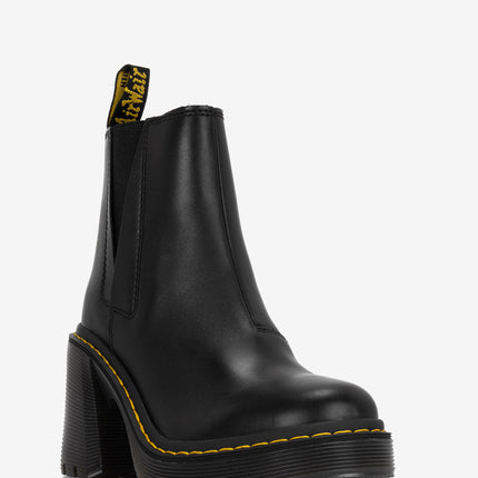 Dr. Martens Spence Leather Flared Heel Chelsea Boots - Black