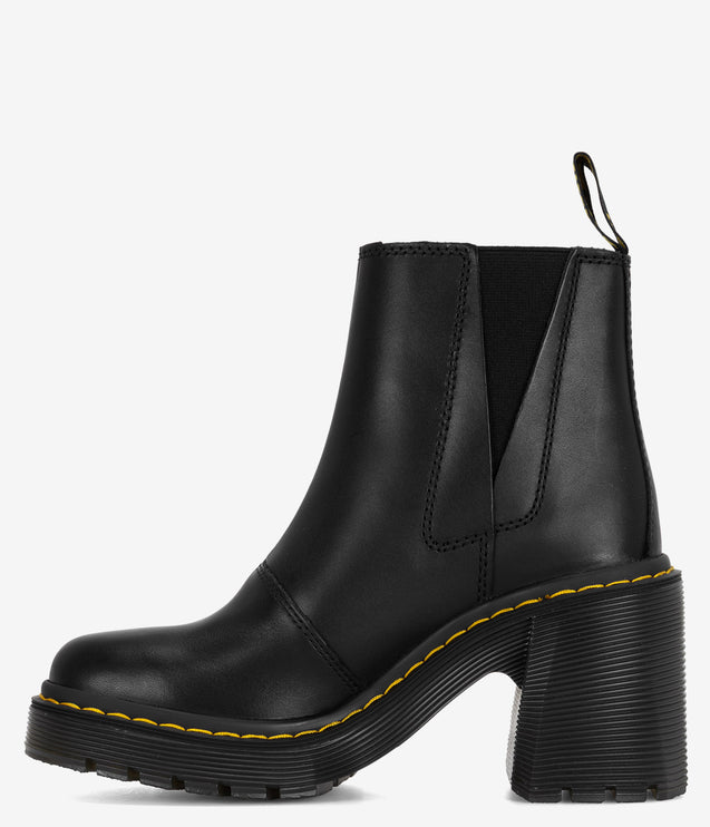 Dr. Martens Spence Leather Flared Heel Chelsea Boots - Black