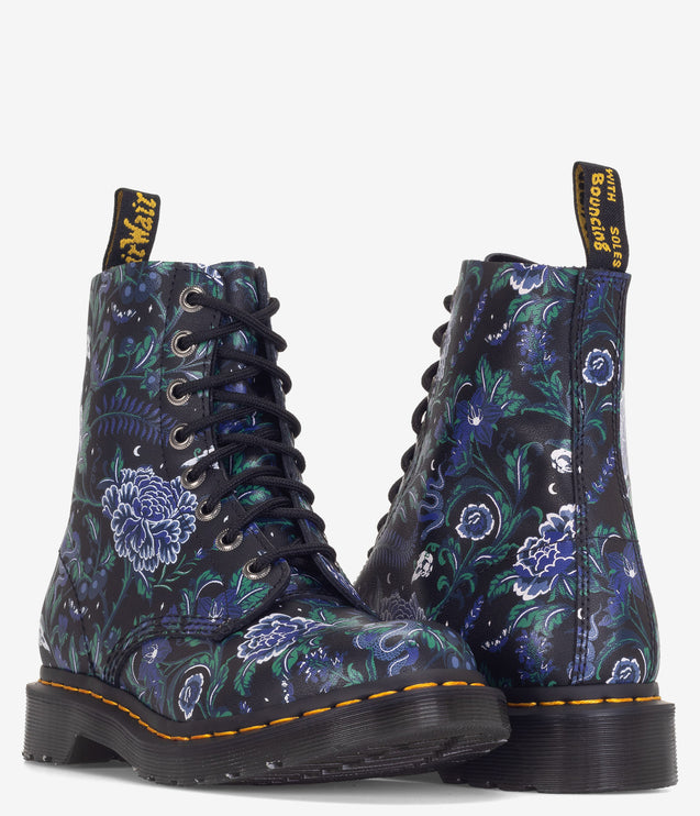 Dr. Martens 1460 Pascal Mystic Floral Lace Up Boots - Black