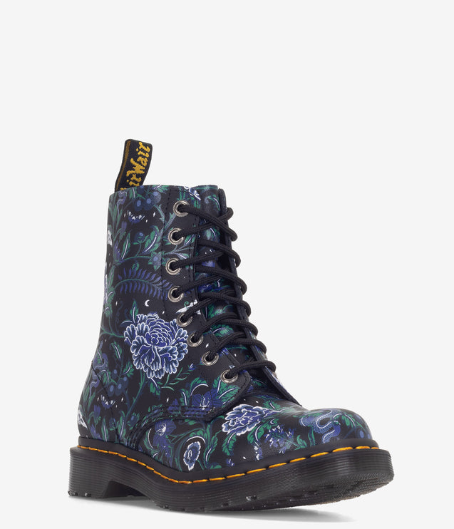Dr. Martens 1460 Pascal Mystic Floral Lace Up Boots - Black
