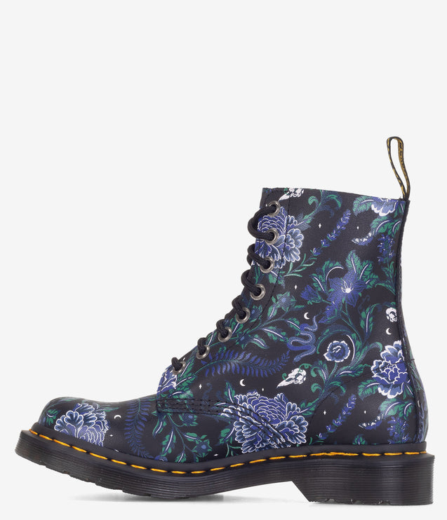 Dr. Martens 1460 Pascal Mystic Floral Lace Up Boots - Black