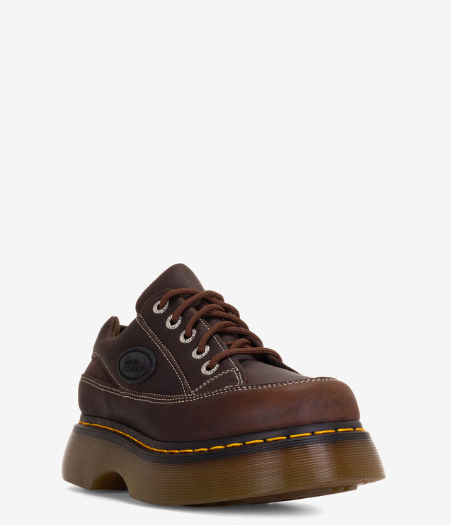 Dr. Martens Buzz 5-Eye Leather Shoes - Brown Grizzly Leather