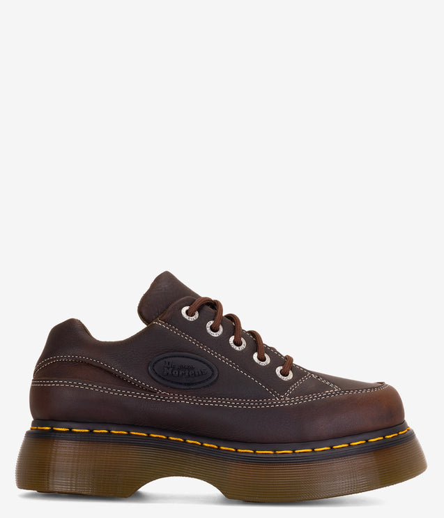 Dr. Martens Buzz 5-Eye Leather Shoes - Brown Grizzly Leather