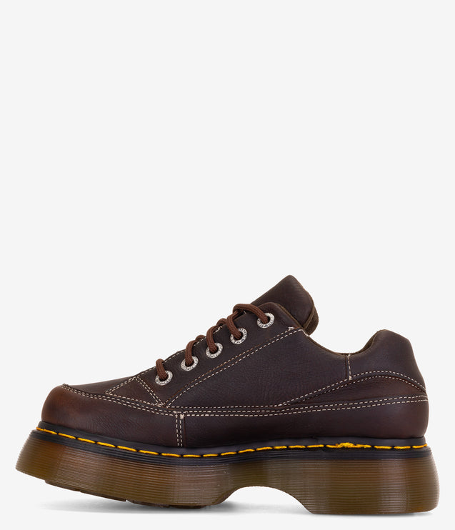 Dr. Martens Buzz 5-Eye Leather Shoes - Brown Grizzly Leather