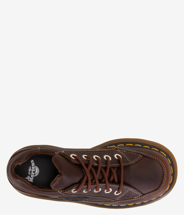 Dr. Martens Buzz 5-Eye Leather Shoes - Brown Grizzly Leather