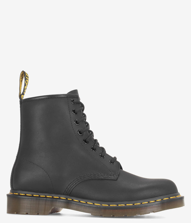 Dr. Martens 1460 Greasy Leather 8-Eye Boot - Black Greasy