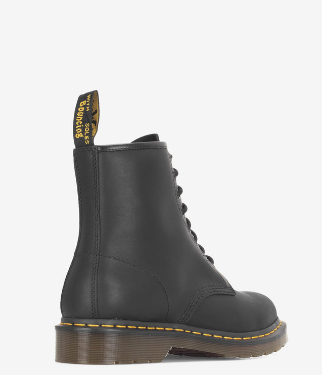 Dr. Martens 1460 Greasy Leather 8-Eye Boot - Black Greasy