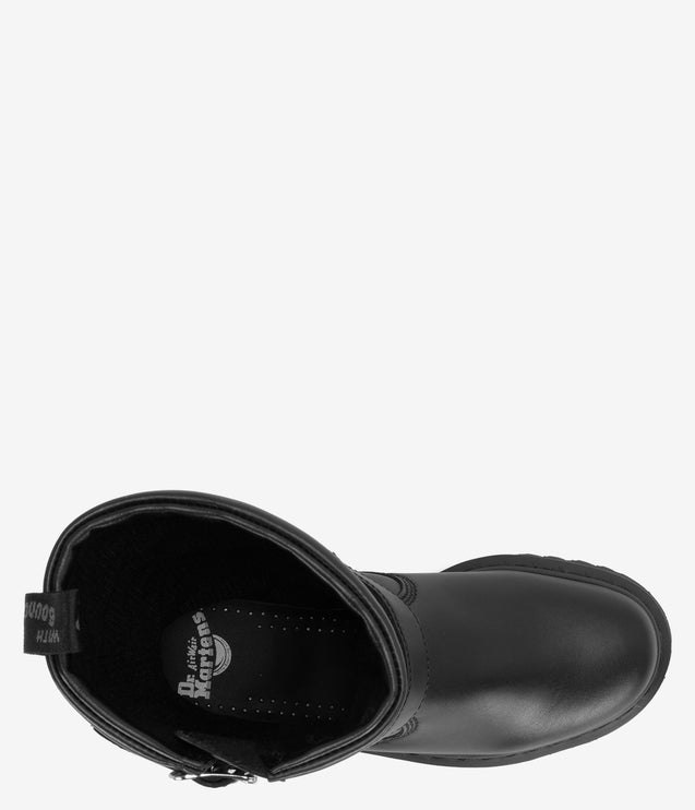Dr. Martens Anistone Hi Leather Biker Boots - Black