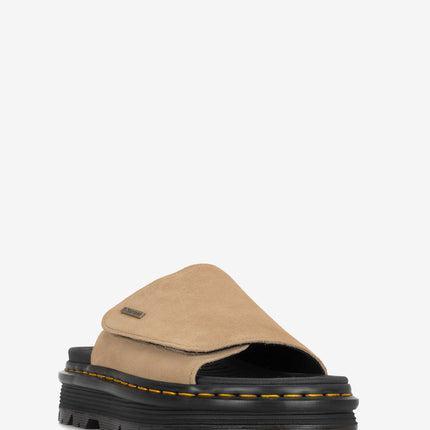 Dr. Martens Zebzag Suede Slides - Savanna Tan
