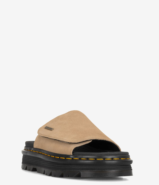 Dr. Martens Zebzag Suede Slides - Savanna Tan