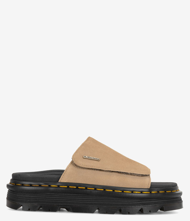 Dr. Martens Zebzag Suede Slides - Savanna Tan