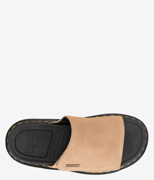 Dr. Martens Zebzag Suede Slides - Savanna Tan