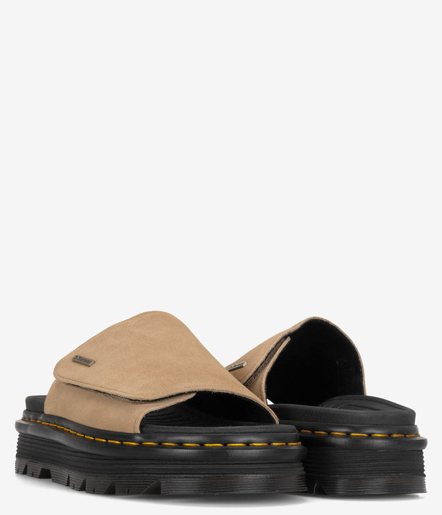 Dr. Martens Zebzag Suede Slides - Savanna Tan