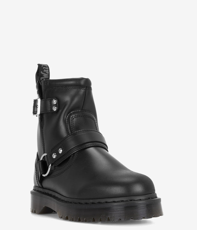 Dr. Martens Anistone Harness Leather Boots - Black