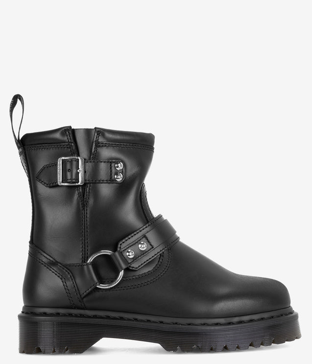 Dr. Martens Anistone Harness Leather Boots - Black