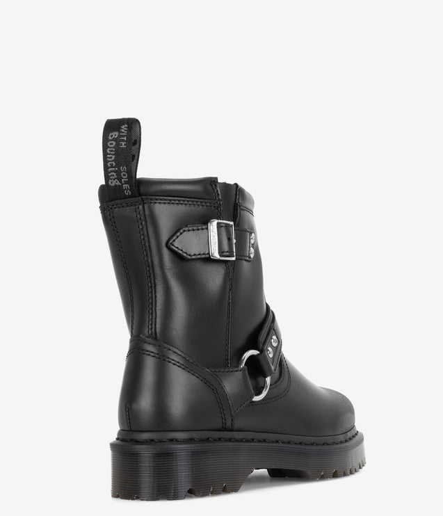Dr. Martens Anistone Harness Leather Boots - Black
