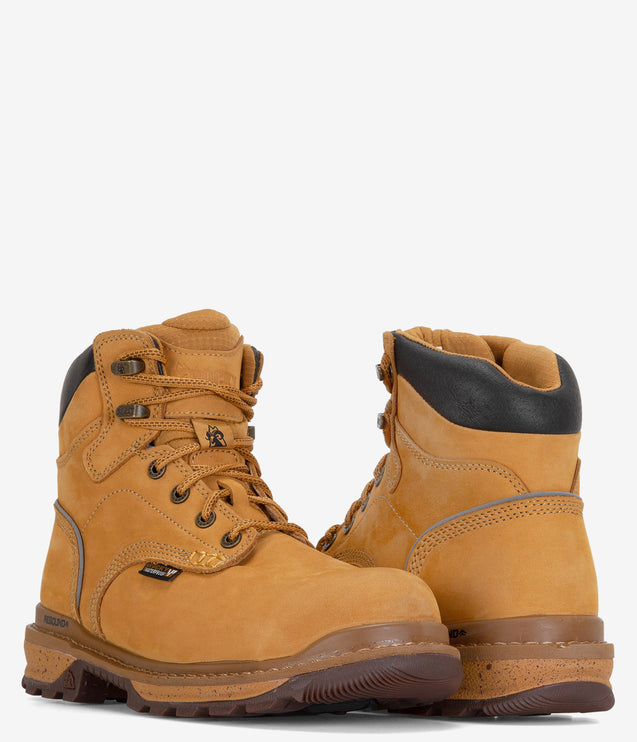 Rocky Rams Horn Waterproof Composite Toe Work Boot - Wheat