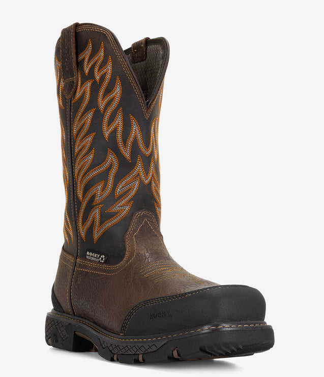 Rocky IronHawk Composite Toe Western Boot - Tobacco