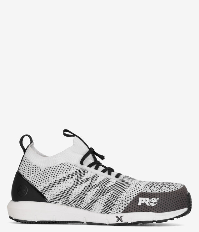 Timberland PRO Radius Knit Comp Toe Slip-On Work Shoe - White/Black