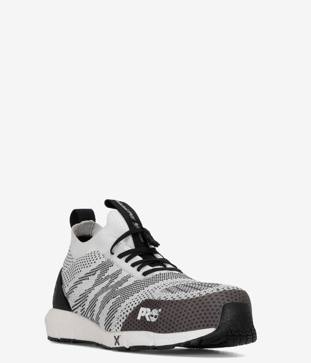 Timberland PRO Radius Knit Comp Toe Slip-On Work Shoe - White/Black
