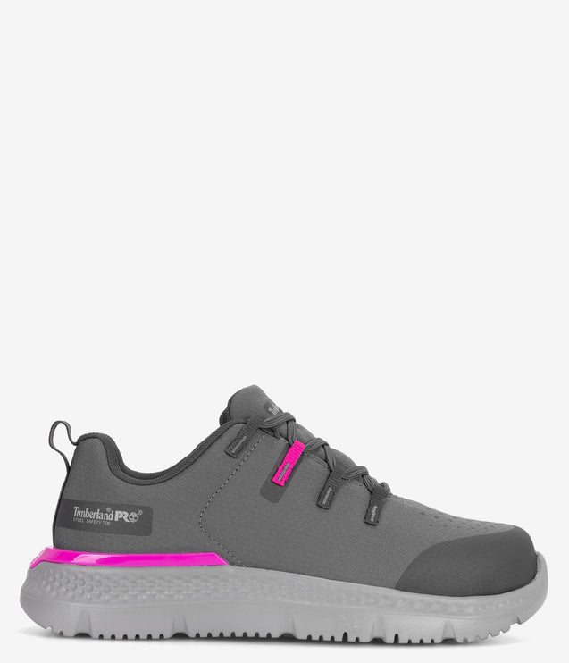 Timberland PRO Intercept Steel Toe Work Shoe - Grey/Pink