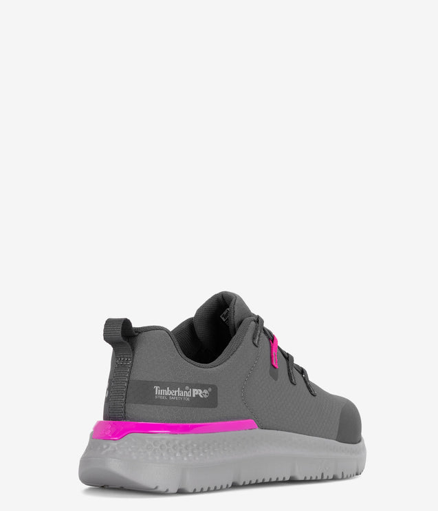 Timberland PRO Intercept Steel Toe Work Shoe - Grey/Pink