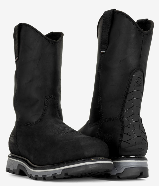 Timberland PRO True Grit Composite Toe WP Pull-On Boot - Black