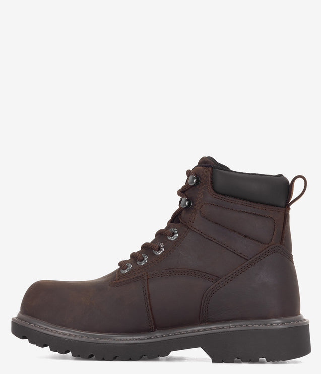 Wolverine Floorhand 6" Safety Toe Waterproof Boot - Dark Brown