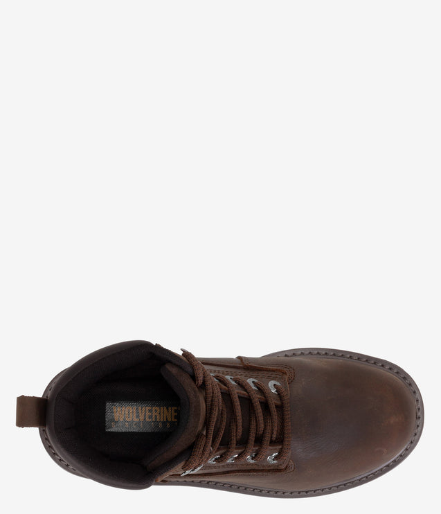 Wolverine Floorhand 6" Safety Toe Waterproof Boot - Dark Brown