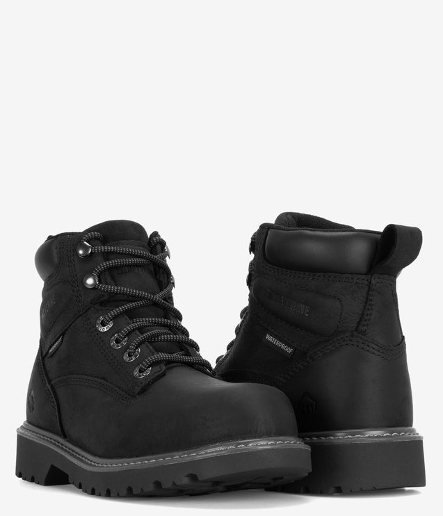 Wolverine Floorhand 6" Safety Toe Waterproof Boot - Black