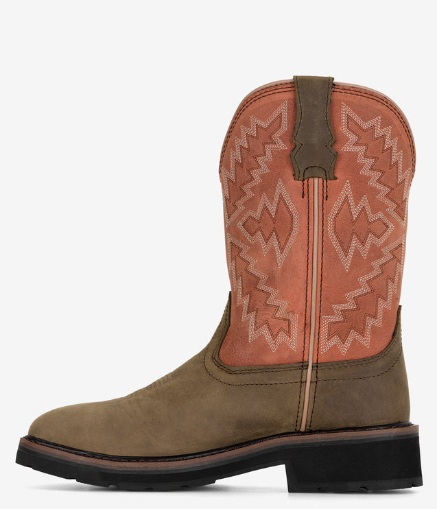 Wolverine Rancher Arrow Steel Toe Wellington Work Boot - Rose