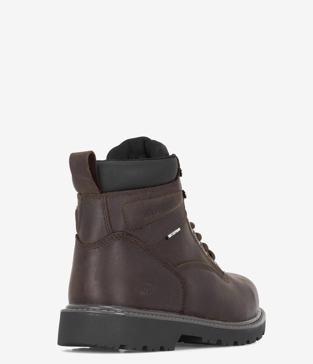 Wolverine Floorhand Steel Toe 6" Waterproof Boot - Dark Brown