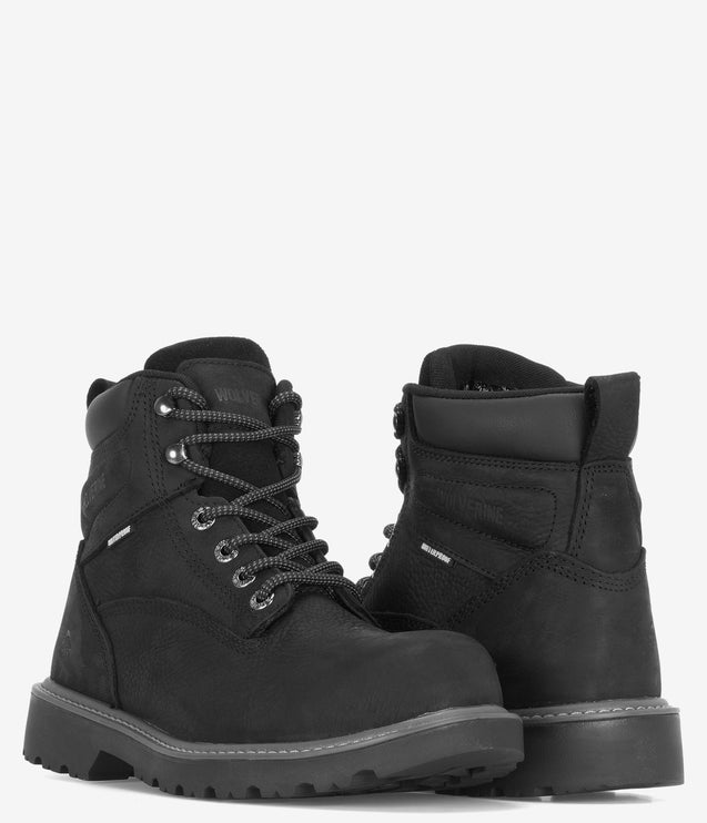 Wolverine Floorhand Steel Toe 6" Waterproof Boot - Black