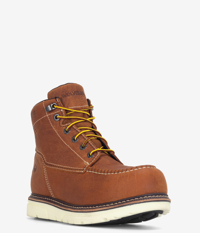 Wolverine I-90 Durashocks Moc-Toe CarbonMax 6" WP Work Boot - Tan