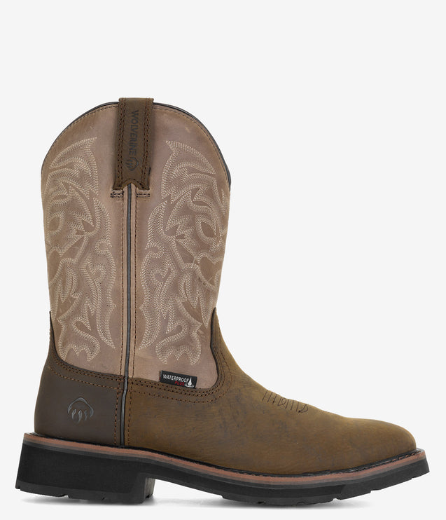 Wolverine Rancher Waterproof Steel Toe Work Wellington - Dark Taupe
