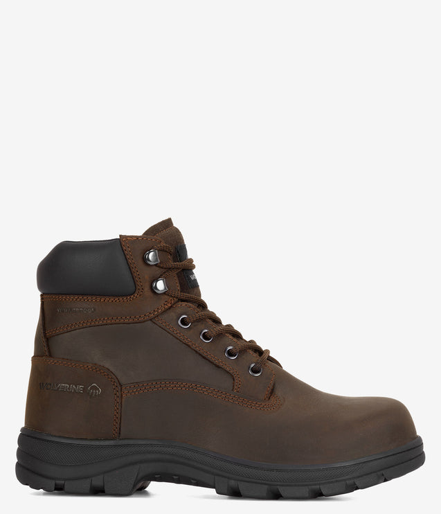 Wolverine Carlsbad 6" Steel Toe Waterproof Work Boot - Brown