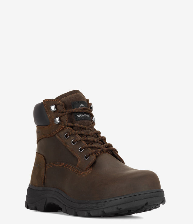 Wolverine Carlsbad 6" Steel Toe Waterproof Work Boot - Brown