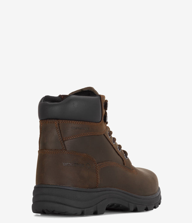 Wolverine Carlsbad 6" Steel Toe Waterproof Work Boot - Brown