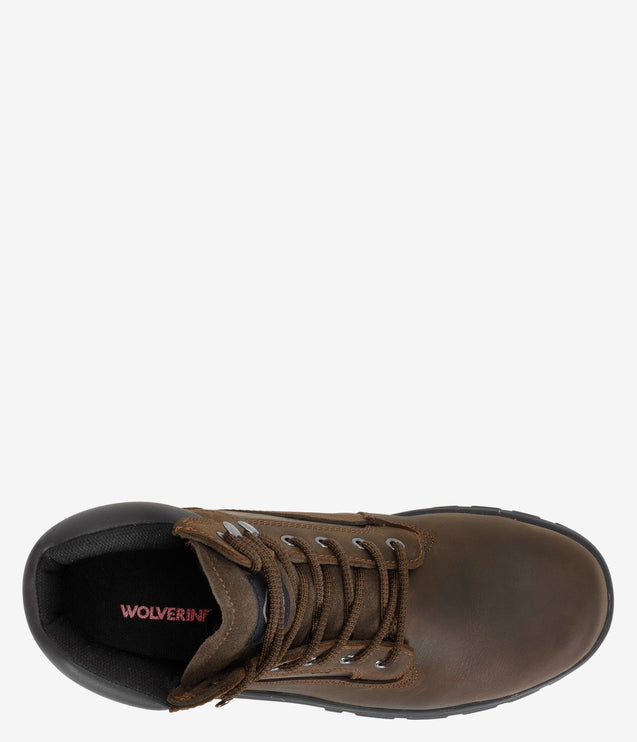 Wolverine Carlsbad 6" Steel Toe Waterproof Work Boot - Brown