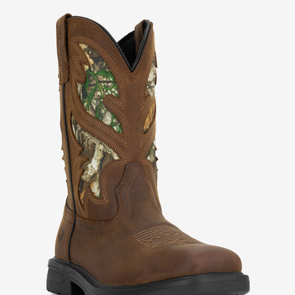 Wolverine Rancher Level Pull-On Steel-Toe Work Wellington - Brown